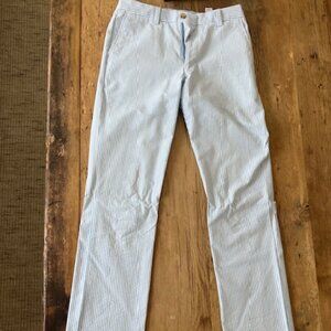 Slim Fit Seersucker Breaker Pants